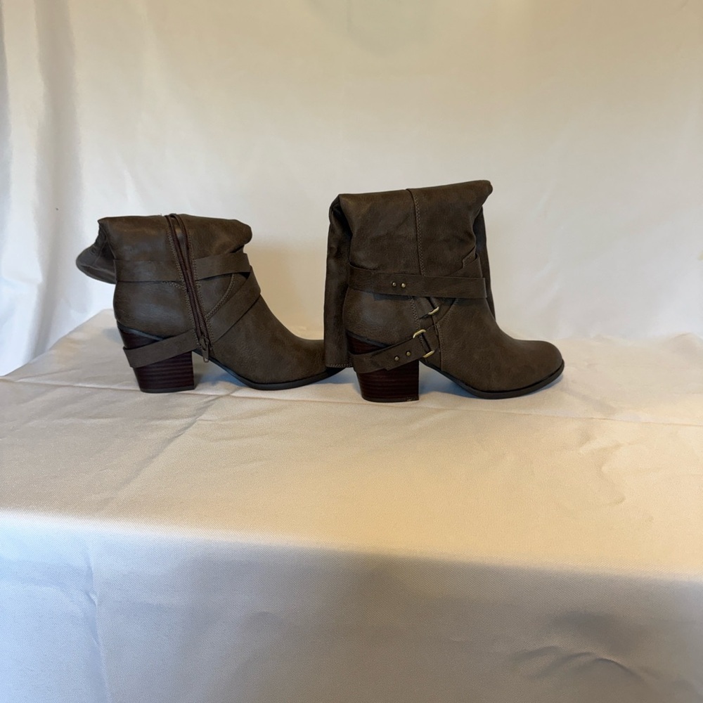 Fergie Brown Ankle Booties with Buckle